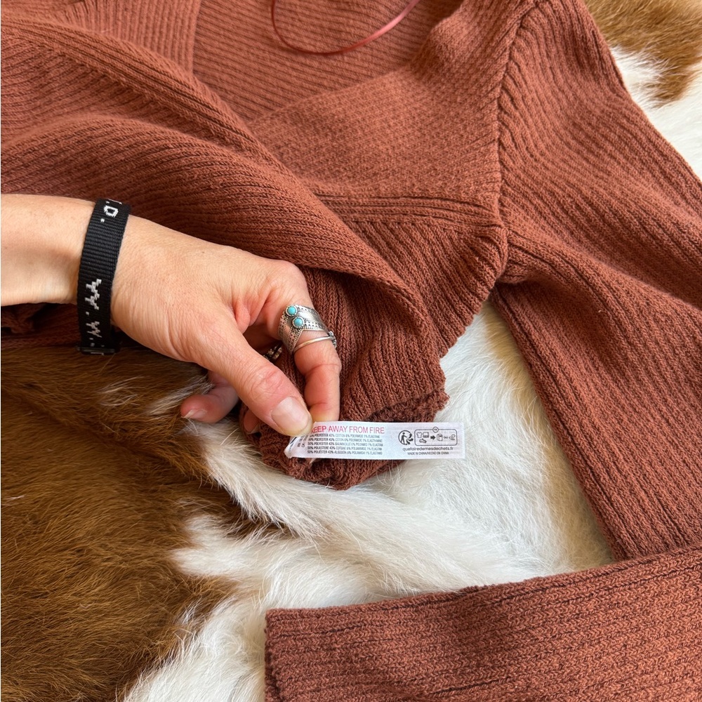 Free People Beach Riley Faux Wrap Sweater - Picture 4 of 6